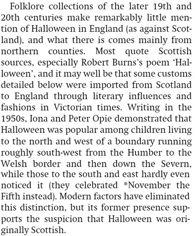 Halloween in A Dictionary of English Folklore - Jacqueline Simpson e Steve Roud per la Oxford Press