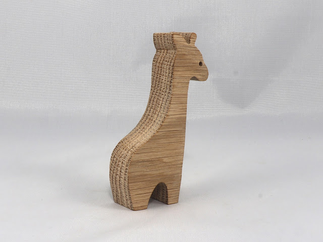 Wood Toy Giraffe Cutout, Handmade, Unfinished, Unpainted, Paintable, Ready To Paint, Freestanding, from Itty Bitty Animal Collection