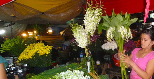 Myanmar flower market