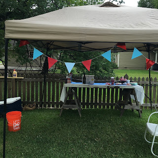 Festive 4th of July banners from Stampin' Up! real red and tempting turquoise