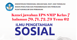 Kunci jawaban IPS SMP Kelas 7 halaman 70, 71, 72, 73 Tema 02 kurikulum merdeka