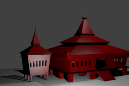 Modelling 3d Masjid Jami Airtiris | Blender