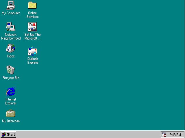 Windows 98 (Memang ringan, namun terlalu jadul!)