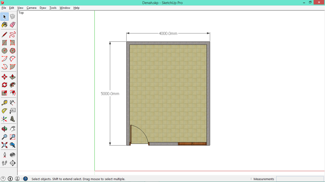 Cara Menggambar Denah Sederhana Di SketchUp Belajar Sketchup Dari A Z