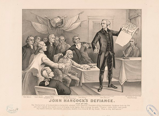 John Hancock's defiance: July 4th 1776 (1876)