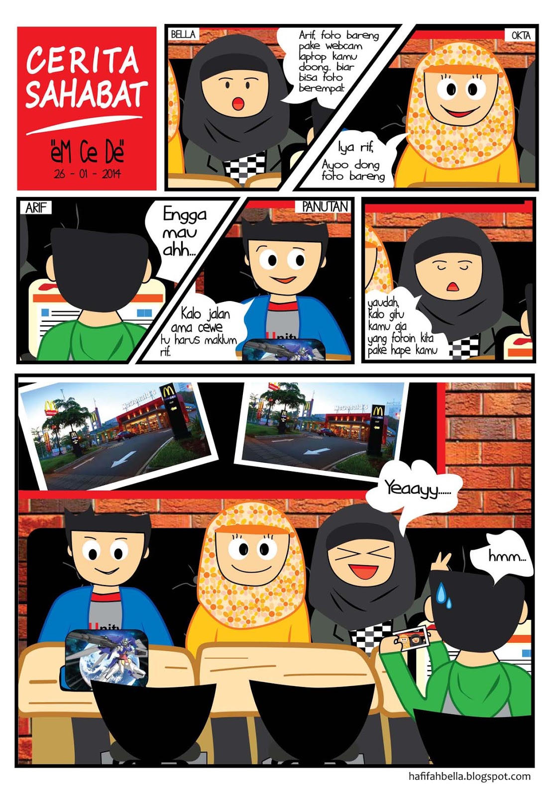 Komik Cerita Sahabat Part I EM Ce De Hafifah Bella