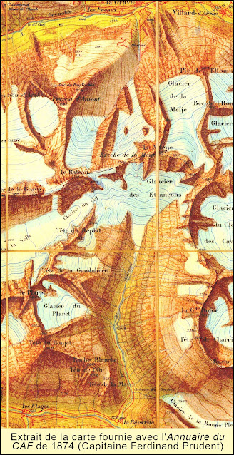 Carte du massif des Ecrins de 1874