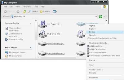 Cool XP tips & tricks: Sutomatic defrag (click to enlarge)