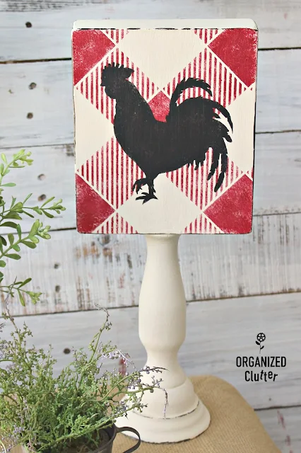 Buffalo Check Your Home and Garden Decor #stencil #oldsignstencils #buffalocheck #buffaloplaid #upcycle #repurpose #Christmas #junkgarden #signs