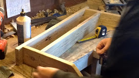 Making the shelf and cubby holes