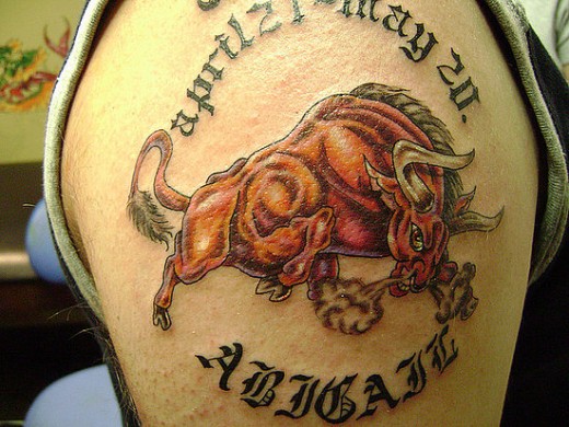body tattoo design Bull Tattoos For Men