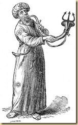 Levite sounding a trumpet