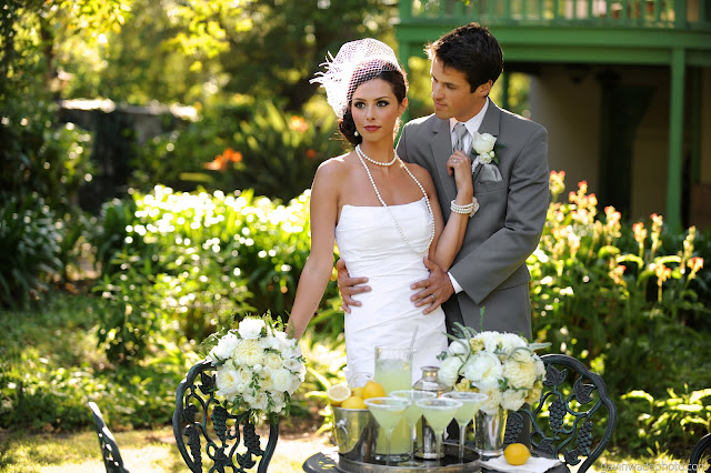 Great Gatsby Inspired Wedding White Butter Yellow and Grey