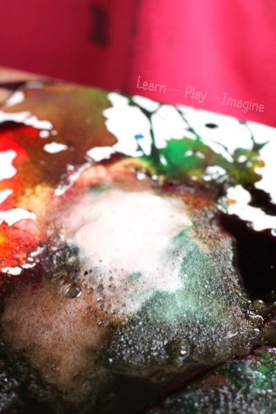 Erupting watercolor paint for kids - how cool!