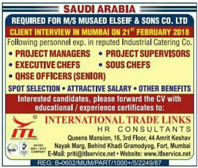 Musaed Elseif & Sons KSA Large Job Opportunities