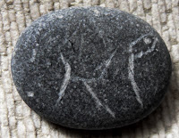 Initials KP on stone in Crete