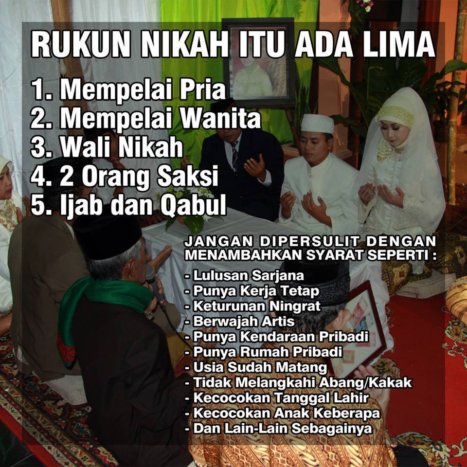 Santri Siap Nikah : Rukun Nikah Ada Lima ~ Meme Comic 