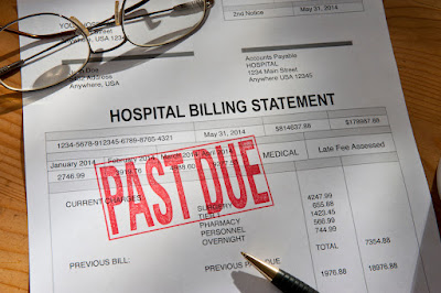 Hospital Bill with 'PAST DUE' notice