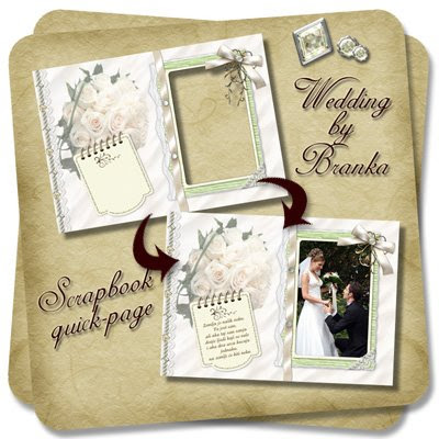 Wedding Quick page scrapbook