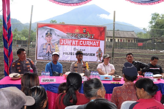 Kapolres Karangasem Gelar Jumat Curhat Dan Dukung Ketahanan Pangan Di Desa Pempatan