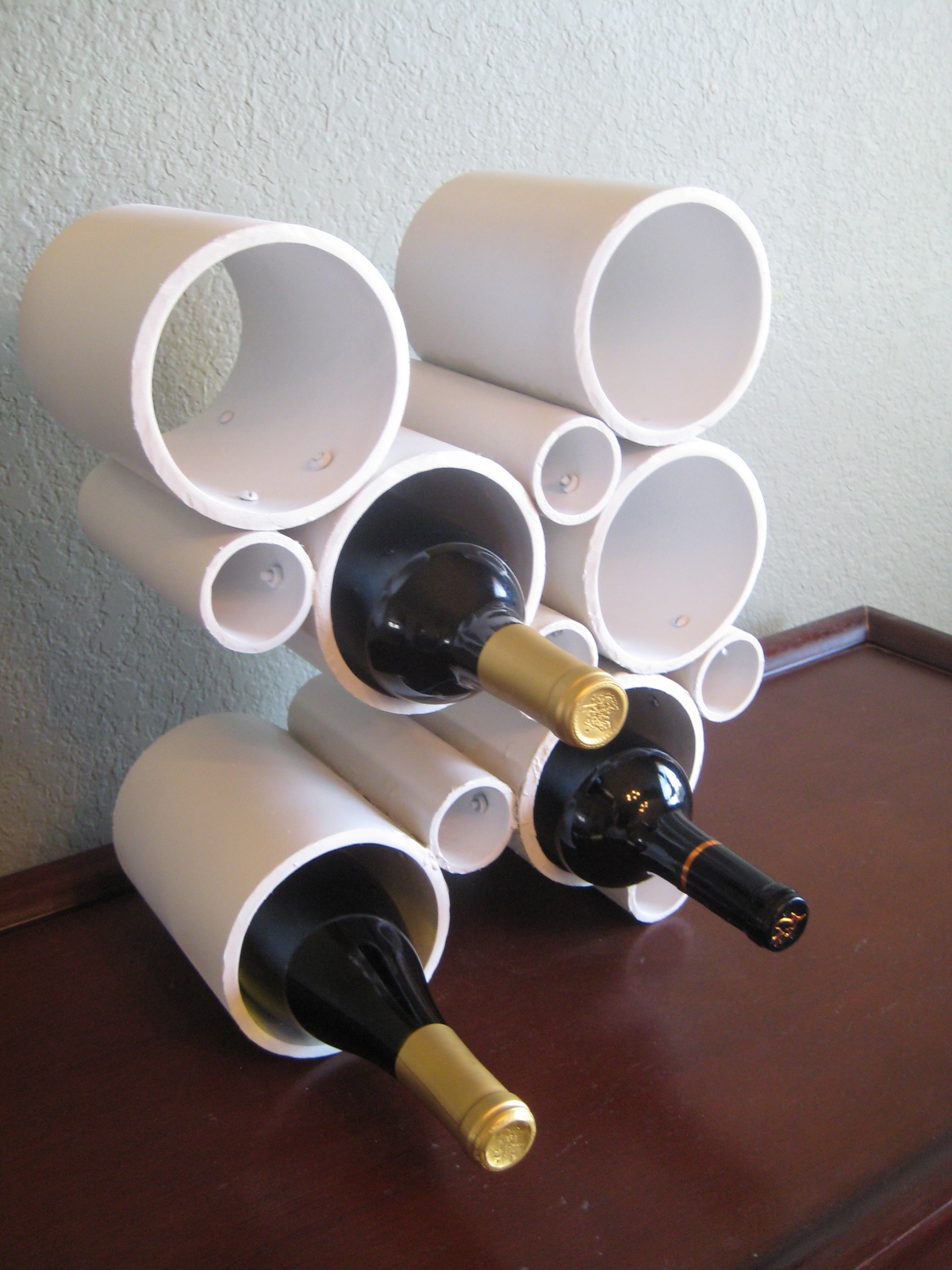 Make a modern PVC Pipe Wine Rack