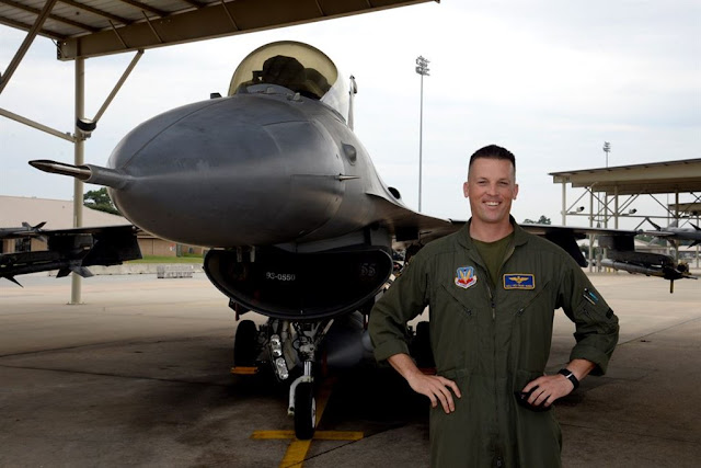 USMC HARRIER PILOT FLIES USAF F-16