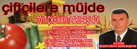 Başkan Köse; 2017 ÇKS yıtları Başladı.