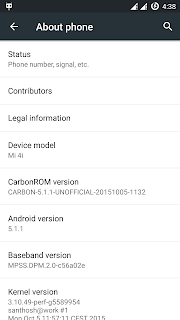 Custom ROM Carbon Terbaru Untuk Xiaomi Mi4i