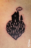 Tattoo Yonni-Gagarine : Black House Heart Stone