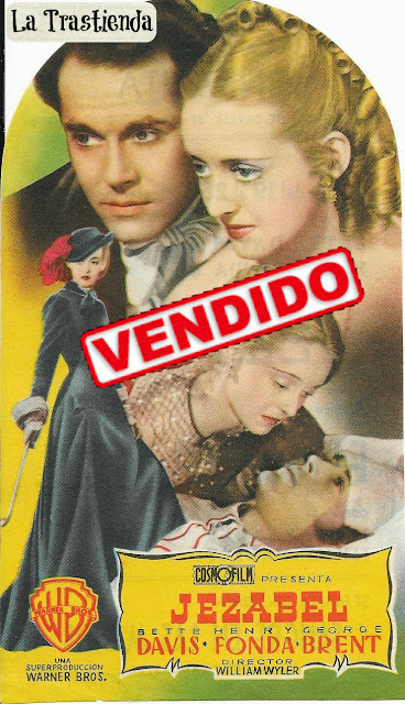 Jezabel - Programa de cine - Bette Davis - Henry Fonda