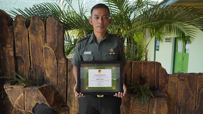 Kodim 1304/Gorontalo Terima Penghargaan Satker Terbaik dalam Penilaian P3DN Dan Penggunaan Listrik di Bidang Logistik