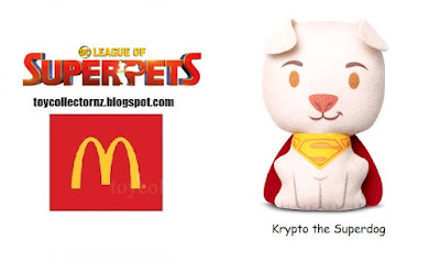 krypto the superdog from mcdonalds dc league of superpets happy meal toys set