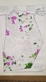 Franklin map  where the area is 5 acres or more (parcels in purple)