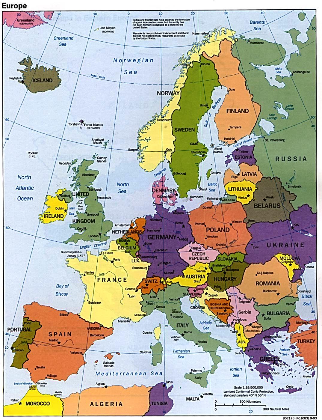 Europakarte In Englisch | My blog