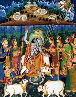  Krishna Lifted Goverdhan Mountain 