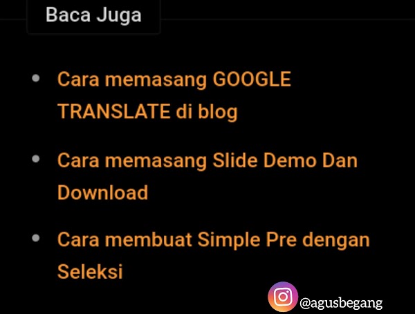 Cara memasang Artikel Terkait di Dalam Postingan Blog