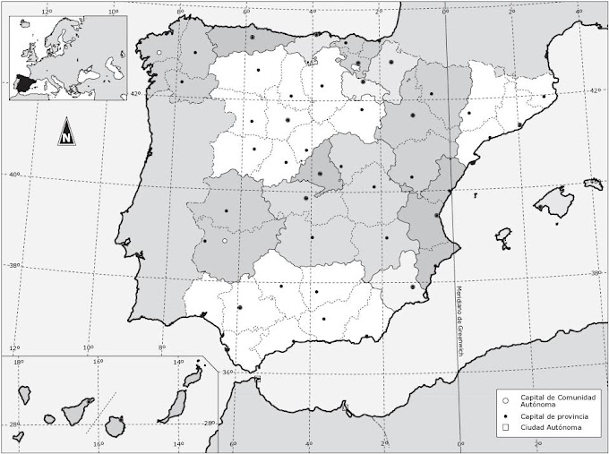 Mapa De España Mudo Para Imprimir : HISTORIA Y ARTE: Mapa mudo de España