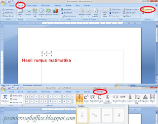 Cara Membuat Rumus Matematika pada Microsoft Word 2007