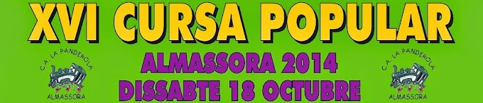 INSCRIPCIONS XVI CURSA POPULAR ALMASSORA 2014