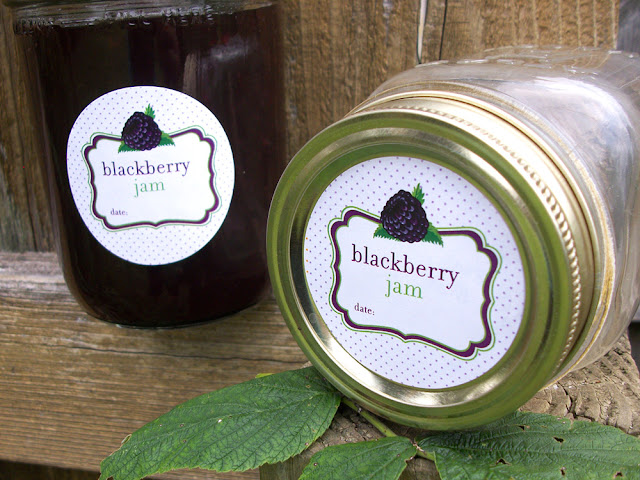 Cute Blackberry Jam Canning Jar Labels