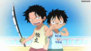 ワンピースアニメ 497話 エース ルフィ 幼少期 | ONE PIECE Episode 497 ASL