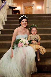 Darcie, her flower girl and BBear - Posted by Patricia Stimac, Seattle Wedding Officiant