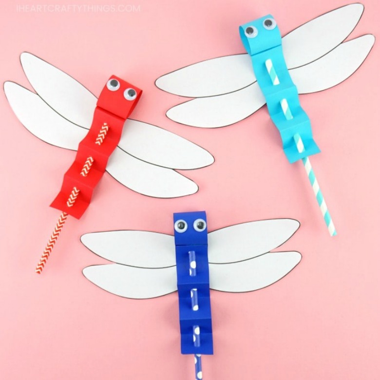 dragon fly paper craft for kids