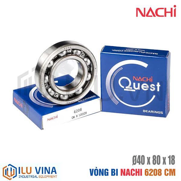 6208-CM - Vòng bi, Bạc đạn, Bearing  Nachi 6208-CM