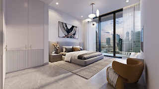 Buy One Bedroom apartment Dubai Peninsula by Select Group 77.21 m2 Burj Khalifa View