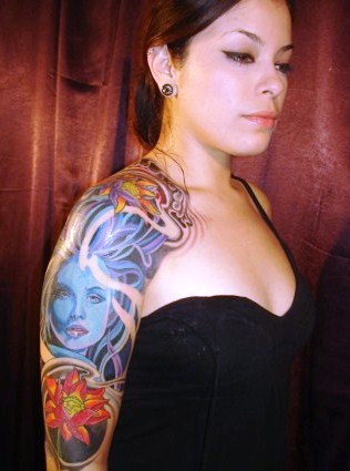 Latest Half Sleeves Tattoo Designs for Women half sleeves tattooing designs