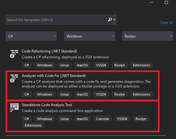 Analyzer with Code Fix (.NET Standard) and Standalone Code Analysis Tool