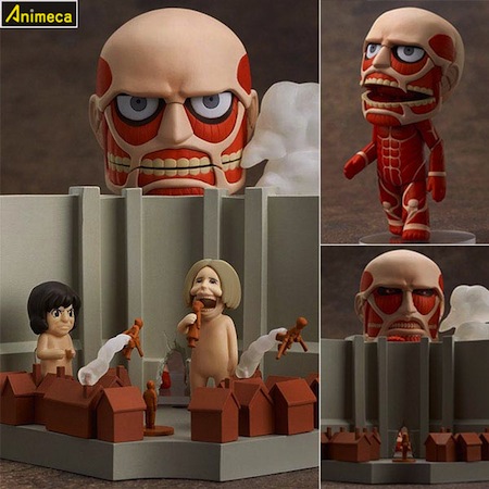 FIGURA COLOSSAL TITAN & Attack on Titan Playset NENDOROID Shingeki no Kyojin