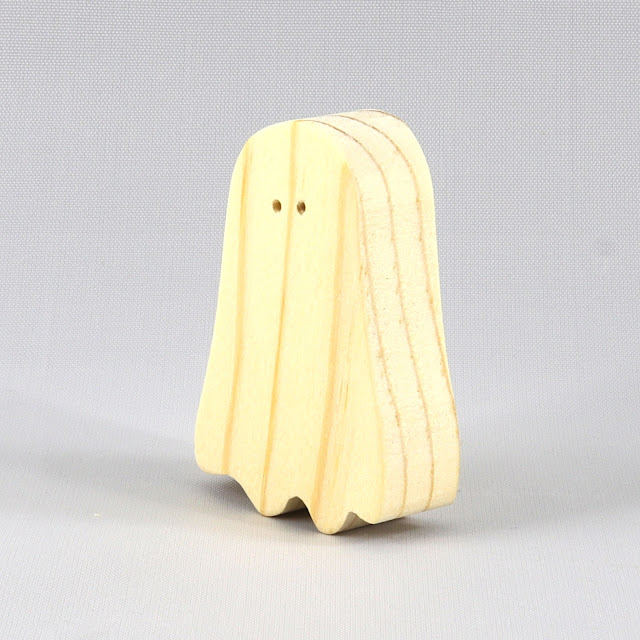 Handmade Wooden Halloween Ghost Cutouts - Set of 6 Silly Spooks - Boo Crew