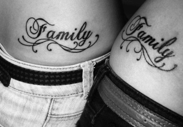 This word tattoo refers to someone who you want to represent by name